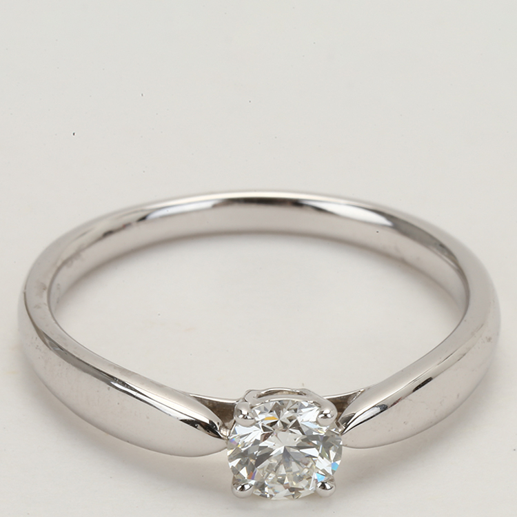 tiffany & co.(蒂芙尼) pt950铂金钻石戒指52#0.35ct