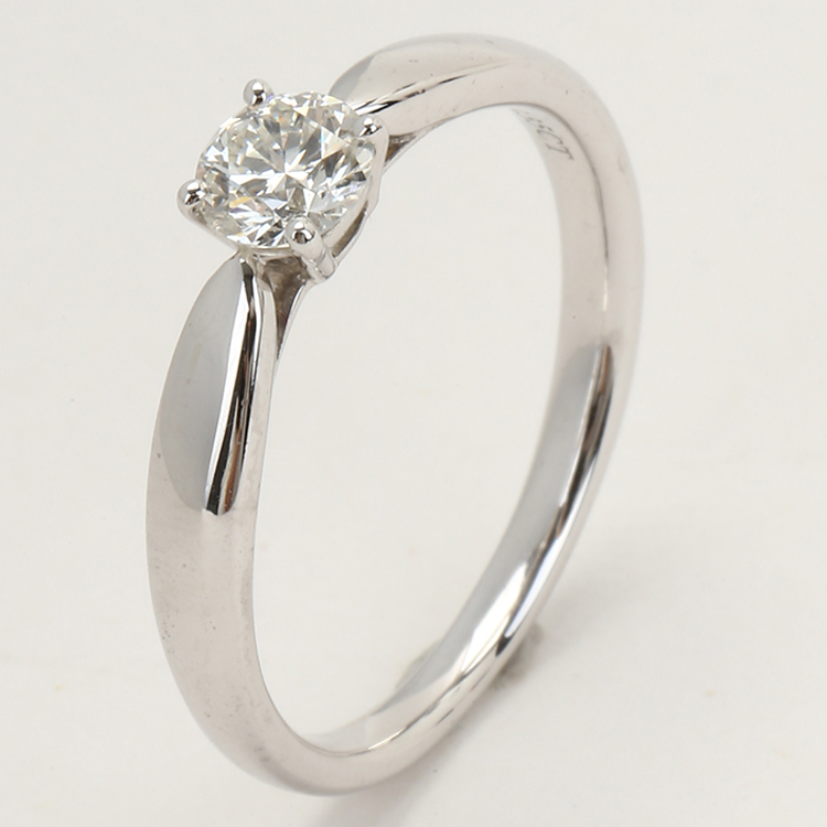 tiffany & co.(蒂芙尼) pt950铂金钻石戒指52#0.35ct