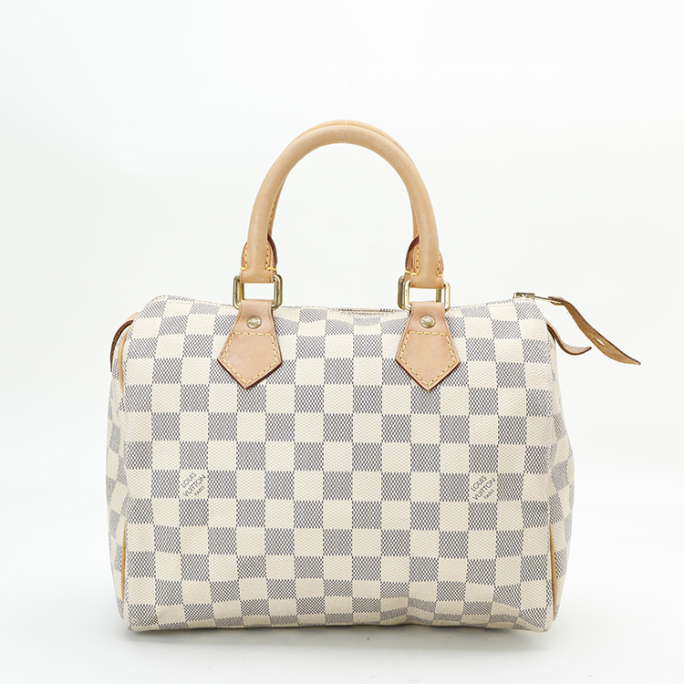 louis vuitton(路易威登) 白色棋盘格speedy25手提包