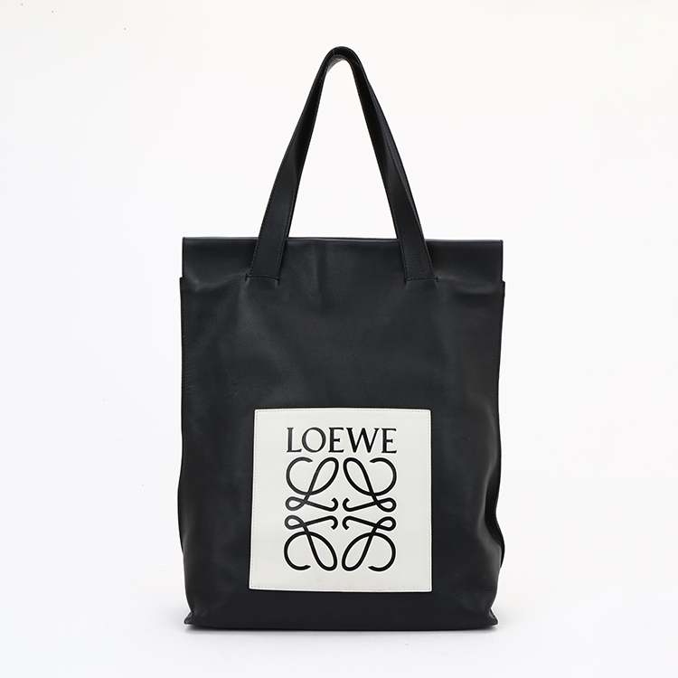 loewe(罗意威) #黑色皮质单肩购物袋