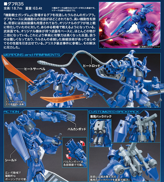 万代1/144 hg hgbf 015 gouf r35 高达创战者 老虎r35