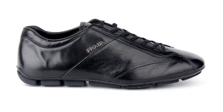 prada/普拉达男士休闲鞋 黑色男士羊皮休闲鞋 2dd059 黑色 41.