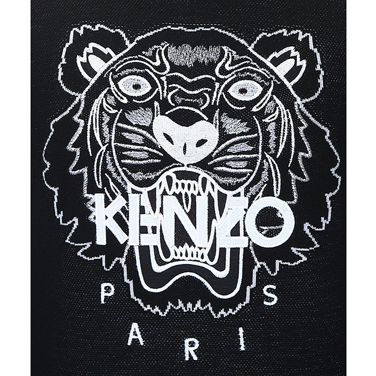 kenzo/高田贤三 灰色虎头图案羊毛混纺套头男针织衫 3xb 5pu250