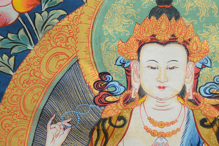 【goldentara金色度母 饰品摆件】goldentara\/金色度母掐丝手工艺唐卡不空羂索观音心咒装饰挂画【正品 价格 图片】 - 寺库网