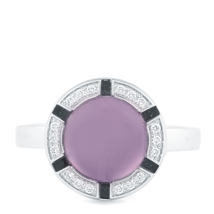 chaumet/尚美 戒指/指环18k白金外圈带钻 紫水晶
