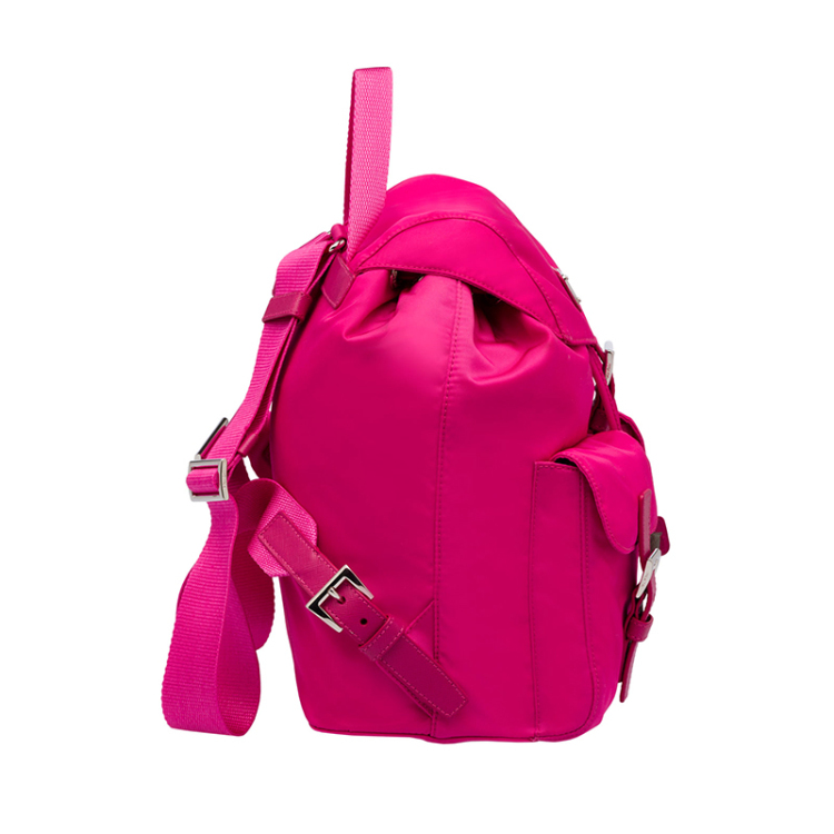 PRADA\/普拉达樱红色女士时尚潮流顶部翻盖织