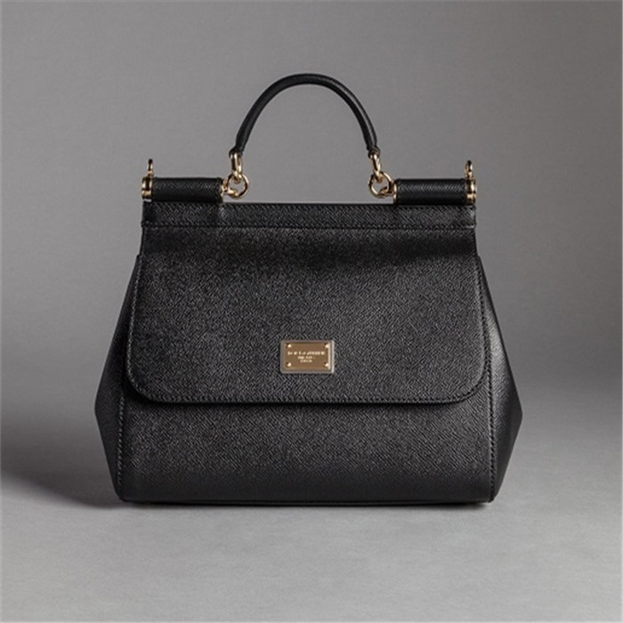 dolcegabbana包,dolcegabbana dolce&gabbana/杜嘉班纳 黑色牛皮西西里手提包