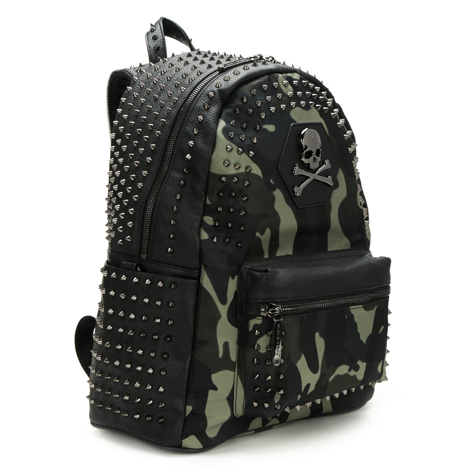 philipp plein/philipp plein柳钉双肩包 p13am946779