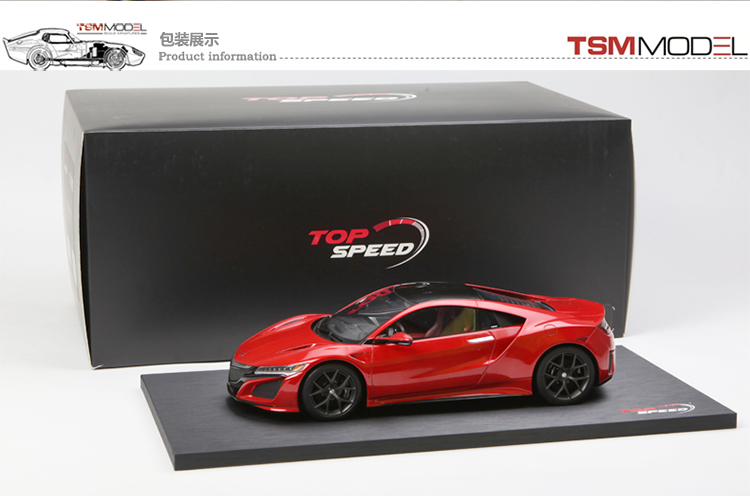 tsm/topspeed 1:18本田讴歌nsx跑车 树脂手办车模 高仿真汽车模型