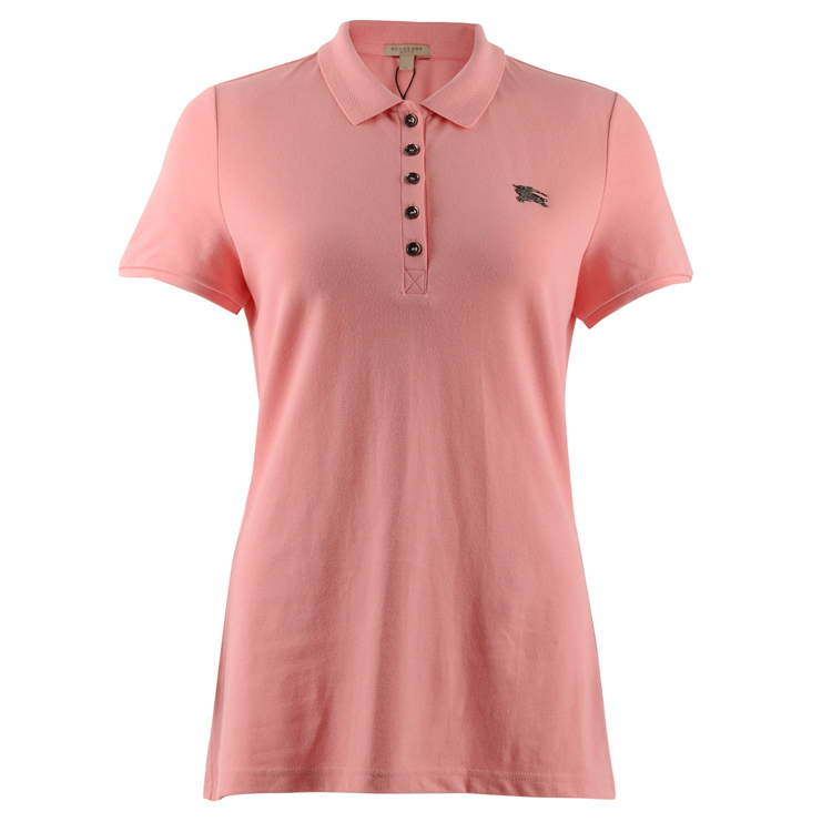 burberry/博柏利 女士粉色短袖polo衫t恤