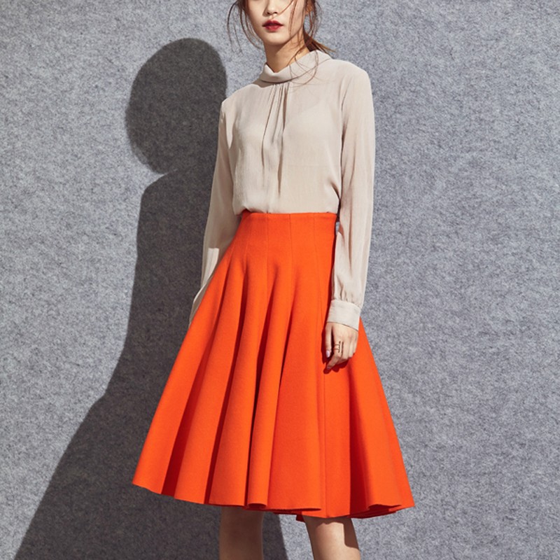 avouavou(avouavou) #橙色羊毛韩版时尚女式半裙 m