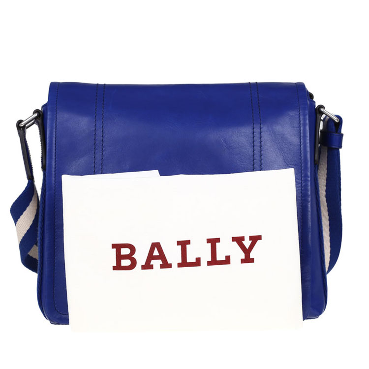bally/巴利 男士邮差包terlago小牛皮翻盖斜挎包 6192938 蔚蓝&蓝白
