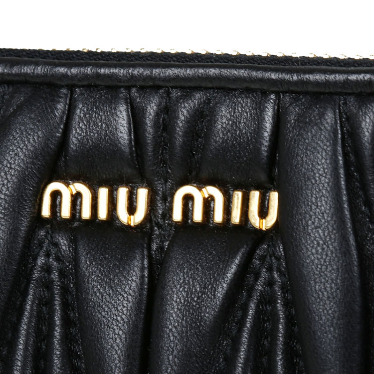 miumiu/缪缪 女士褶皱提花小羊皮ccnt.