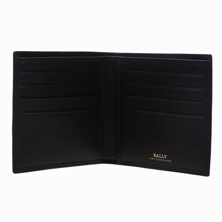 【bally巴利 钱包】bally/巴利 男士小牛皮经典条纹短