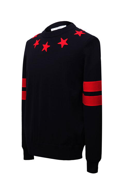 givenchy/纪梵希黑色红星星男针织衫 黑色 xxl