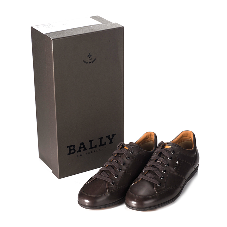 bally(巴利 棕色皮质男士休闲鞋7