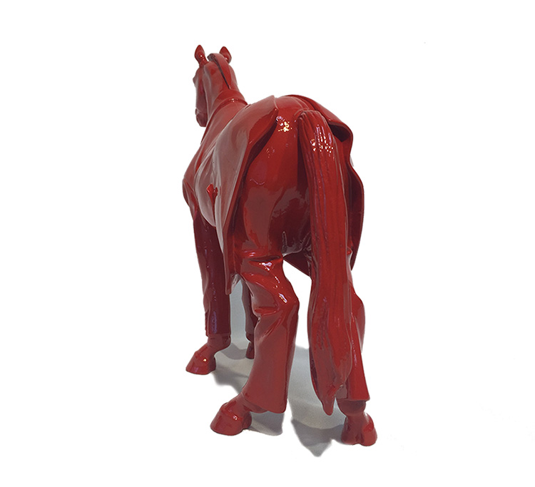 刁伟 限量雕塑 《西装马》 红色