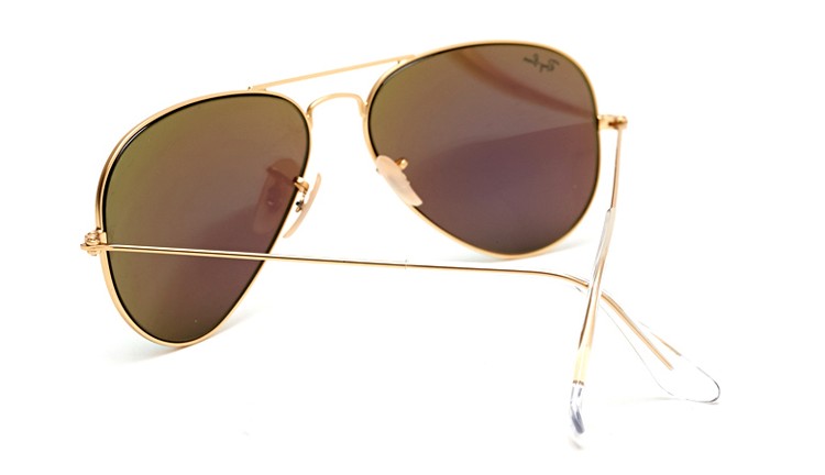 ray-ban/雷朋 时尚炫彩眼镜反光镜片金色镜架rb3025 大号