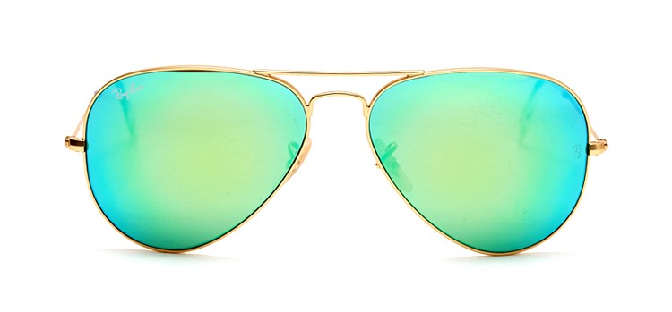 ray-ban/雷朋 时尚炫彩眼镜反光镜片金色镜架rb3025 大号