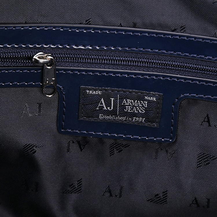 armani jeans/阿玛尼牛仔女士蓝色手提包