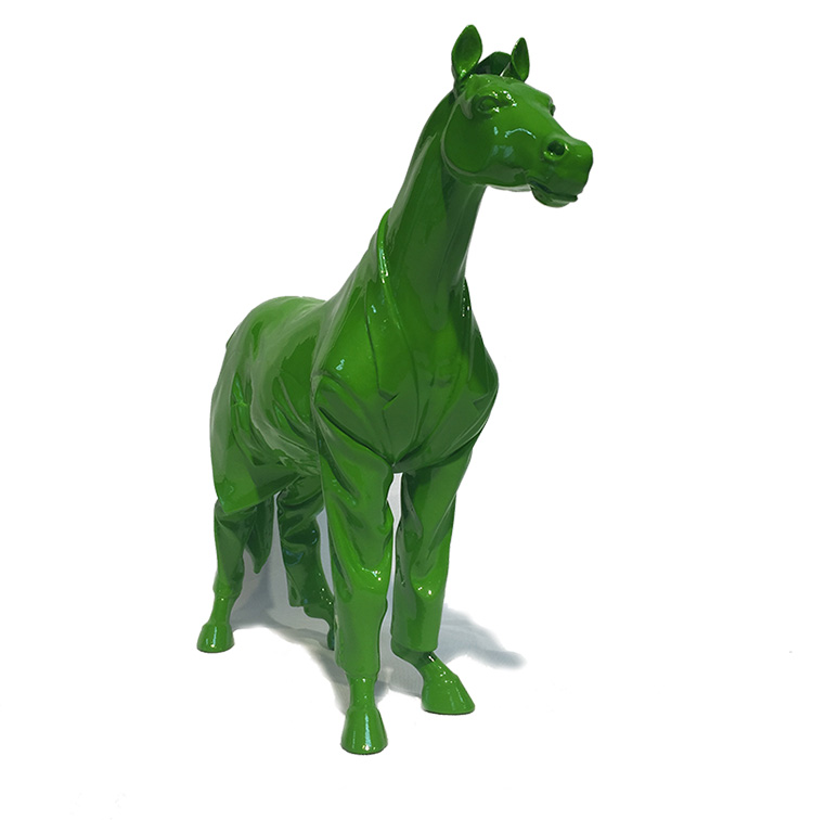 刁伟 限量雕塑 《西装马》 绿色