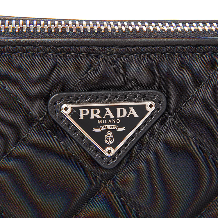 prada(普拉达 黑色尼龙菱格纹单肩包