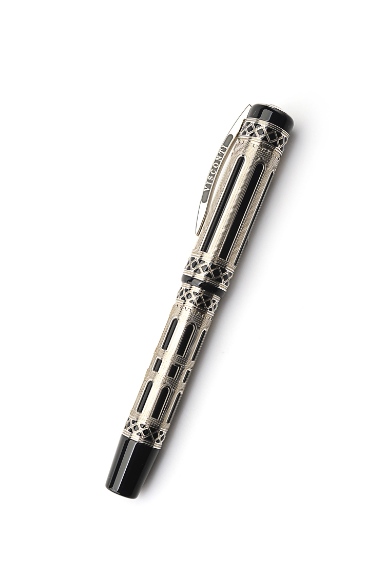 visconti维斯康提 浪漫系列银版黑色自来水笔钢笔 20502