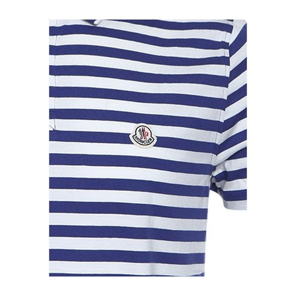 moncler/蒙克莱 男士t恤短袖polo衫 蓝白条色 s