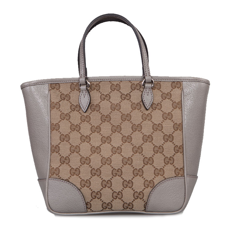 gucci/古驰 男士真皮双g logo 织物配皮手提包