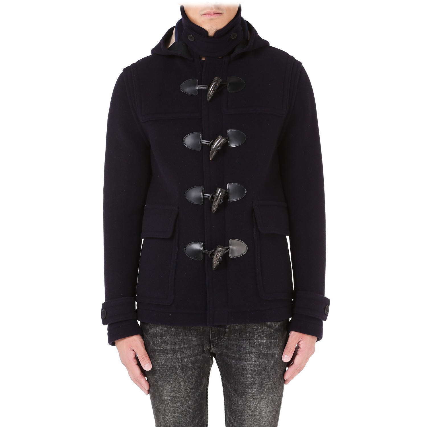 burberry/博柏利 男士单排扣设计连帽外套