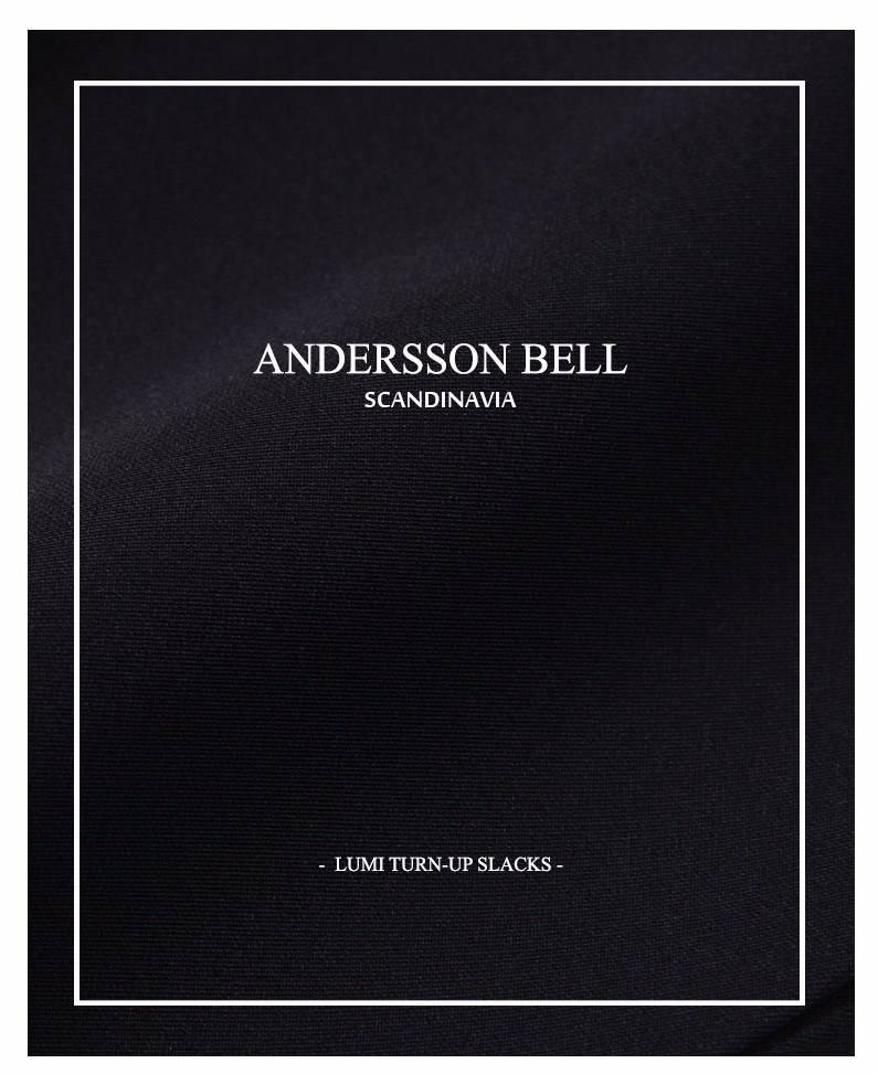 andersson bell/andersson bell lumi turn-up系列黑色休闲裤