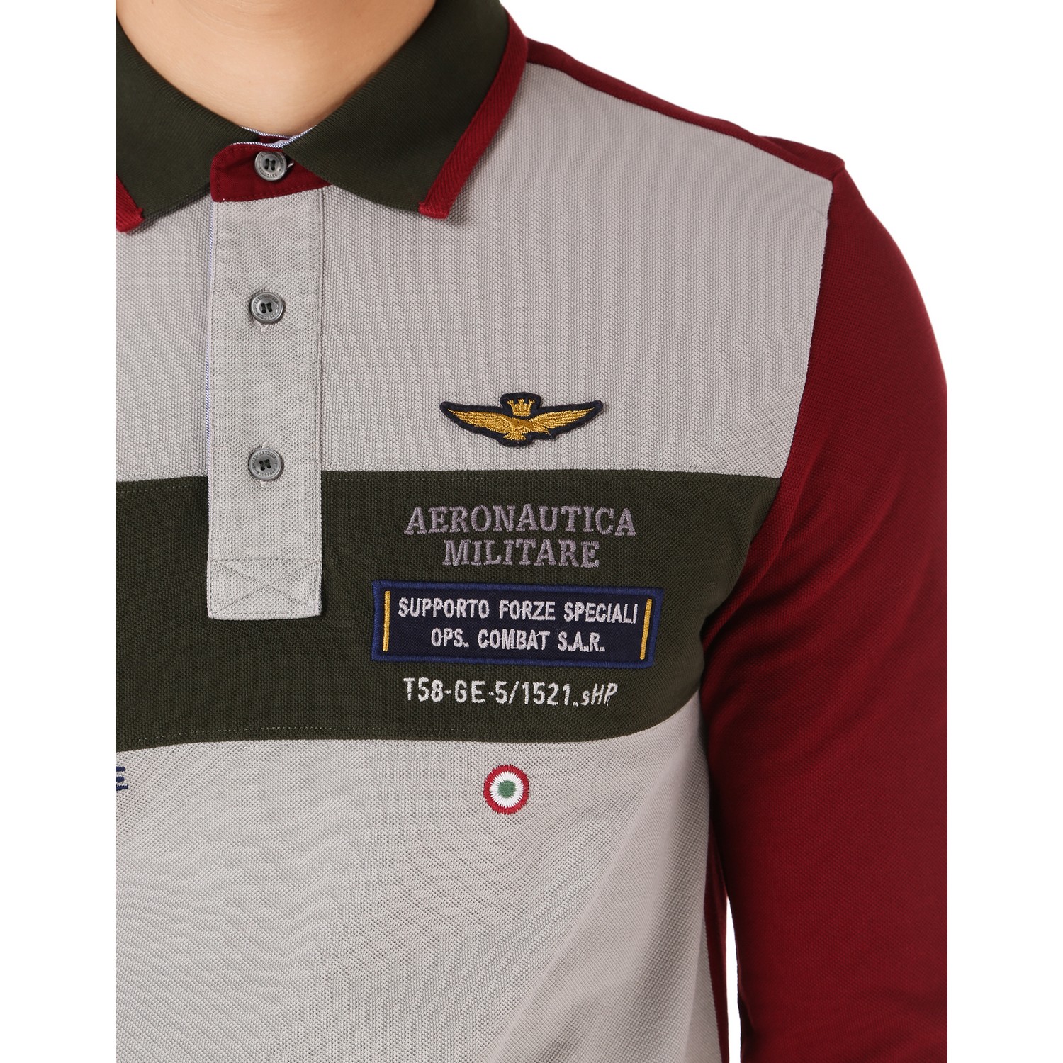 aeronautica militare/意大利空军男士绿色polo恤