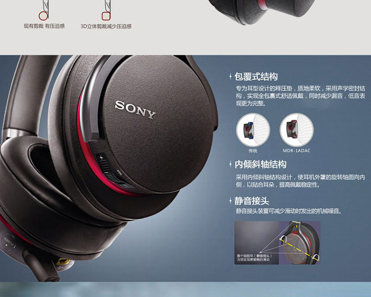 sony/索尼 mdr-1adac 头戴式立体声耳机