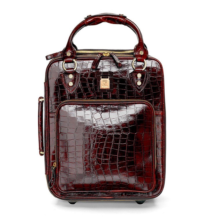 aspinal of london【luggage】糖果系列亚马逊棕色鳄鱼皮旅行箱