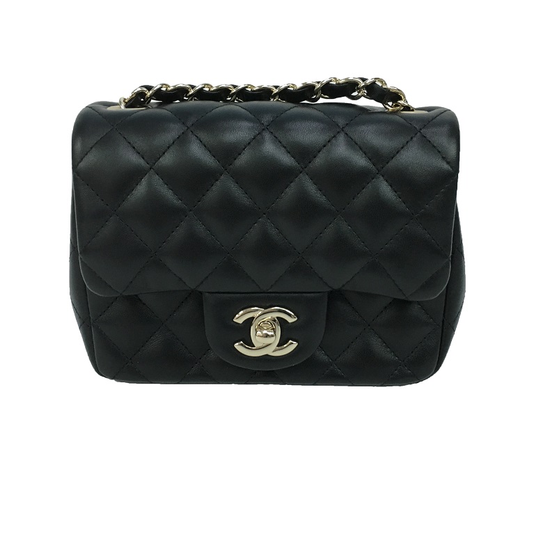 chanel/香奈儿 斜挎包 a35200黑羊金
