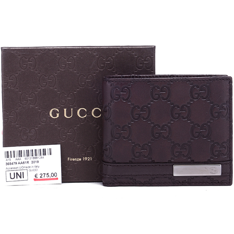 gucci/古驰 男士真皮小钱包钱夹短款365479 aa61r