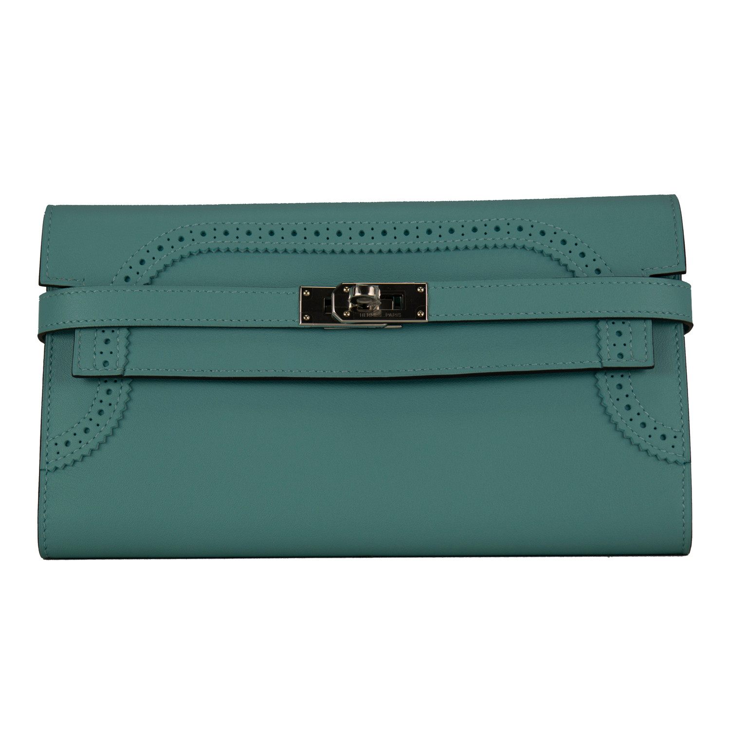 hermes/爱马仕kelly蕾丝马卡龙蓝钱包 pr1238