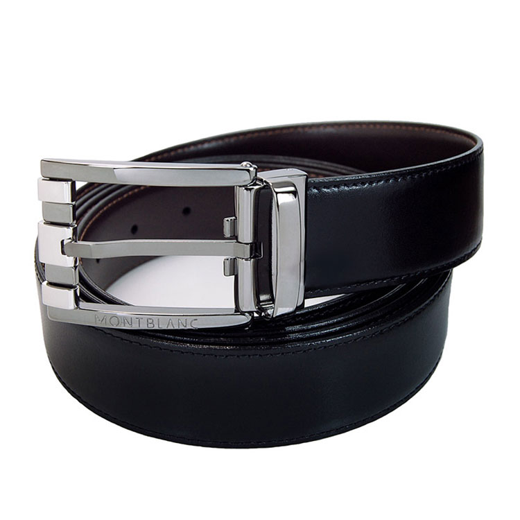 montblanc/万宝龙 男款牛皮镀钯金腰带 103445