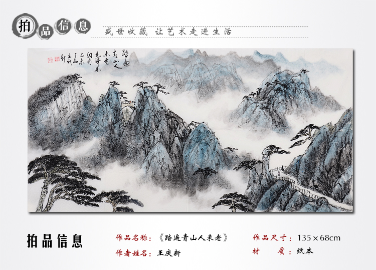 王庆新《踏遍青山人未老》传统水墨 写意山水