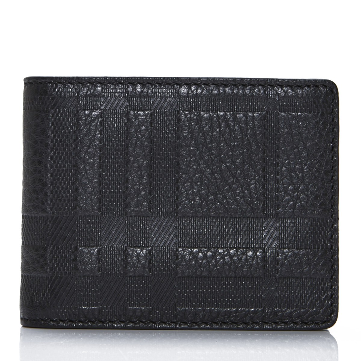 burberry/博柏利 钱包黑色压纹牛皮男士短钱包 3853707 black