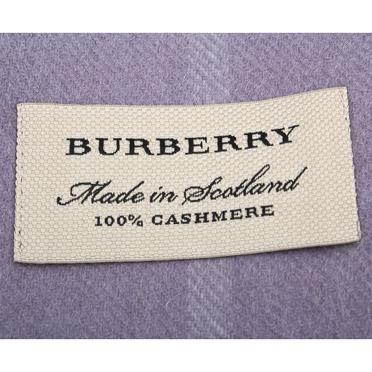 burberry/博柏利女士紫色格纹羊绒围巾