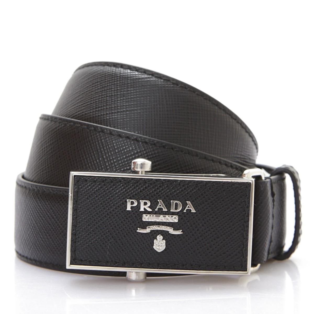 prada/普拉达 皮带 黑色压纹牛皮男士皮带 2c5702 053 f0002