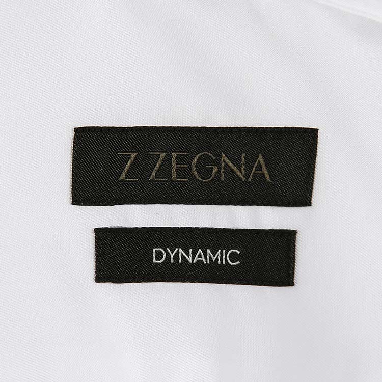 ermenegildo zegna/杰尼亚 z zegna商务休闲棉质纯色尖领长袖衬衫