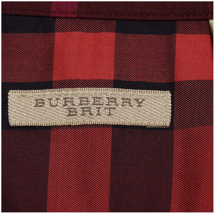 burberry 巴宝莉 男士红格 纯棉时尚舒适长袖衬衫 3929743