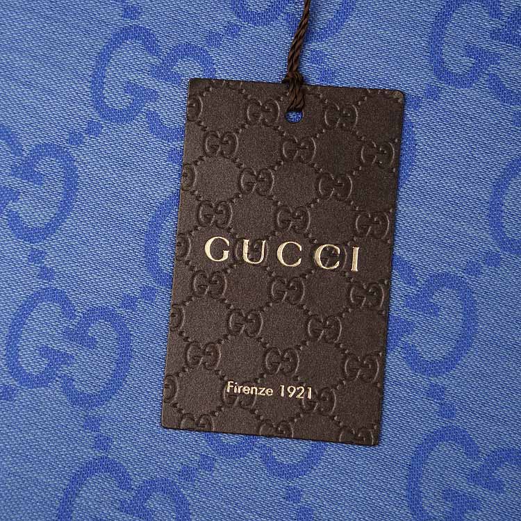 gucci/古驰 羊毛桑蚕丝混纺女士优雅时尚双g图案围巾 8069375091