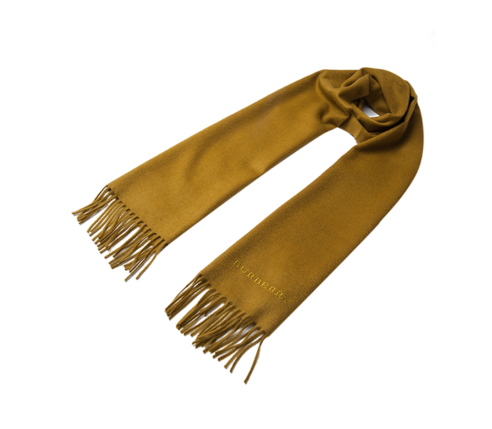 BURBERRY\/博柏利 经典LOGO纯色流苏围巾 3