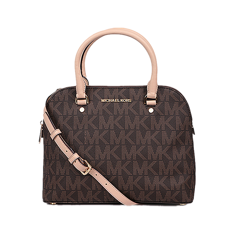 michael kors/迈克·科尔斯 mk 女士中号logo印花真皮单肩包手提包