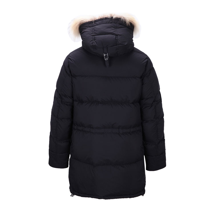 burberry/博柏利黑色锦纶连帽长款男士外套羽绒服,4023355 hartson:aa
