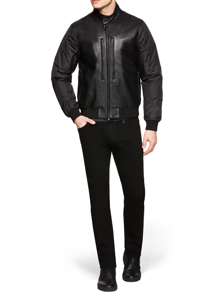 ermenegildo zegna/杰尼亚 2016秋冬新款男士夹克真皮羊皮外套 【16