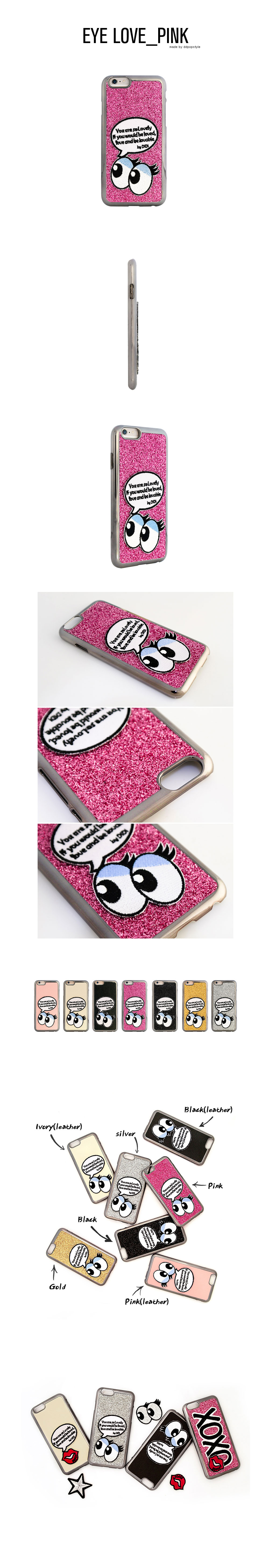 ddpop/ddpop eye love pink phone case 大眼睛桃粉色 iphone6 手工